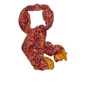 Boho Chic Fall Color Floral Womens Lightweight Scarf Wrap Shawl Lightweight